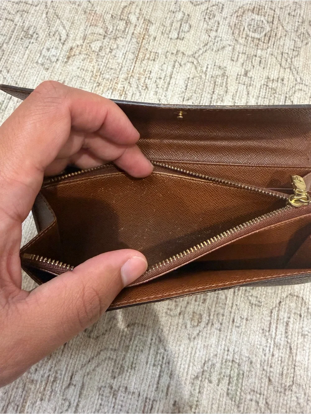 Louis Vuitton Monogram Continental Wallet - Dark Brown with Gold Snap - Picture 11 of 14